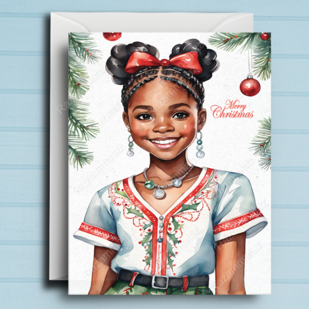 Black Girl X Christmas Card